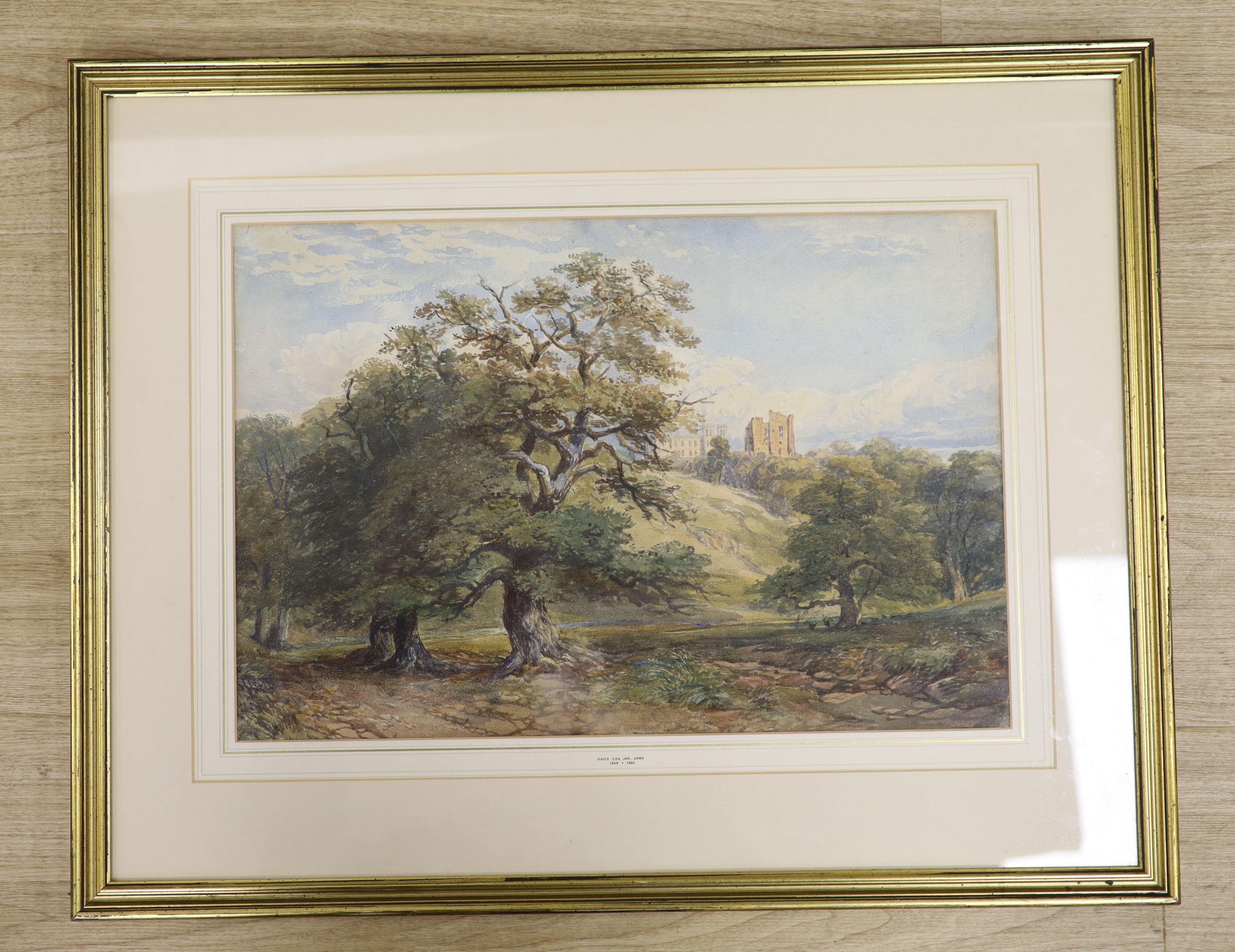 David Cox Jnr (1809-1885), watercolour, In the grounds of a Maroc House, 37 x 54cm